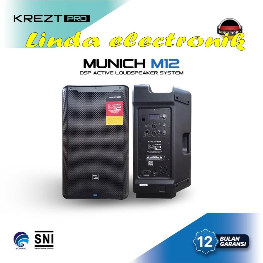 speaker aktif krezt munich m12 pro dsp / KREZT MUNICH M12 PRO DSP 1 BUAH 12 INCH ORIGINAL