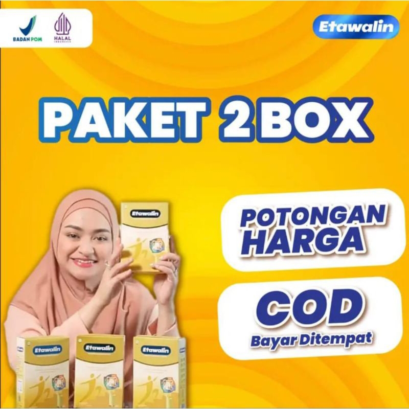 

Paket 2 Box Etawalin - Membantu Mengatasi Asam Urat, Rematik dan Nyeri Sendi 100% Original Alami Tanpa Efek Samping