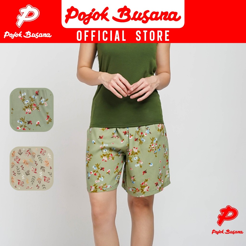 Pojok Busana Cover Celana Pendek Rayon Print