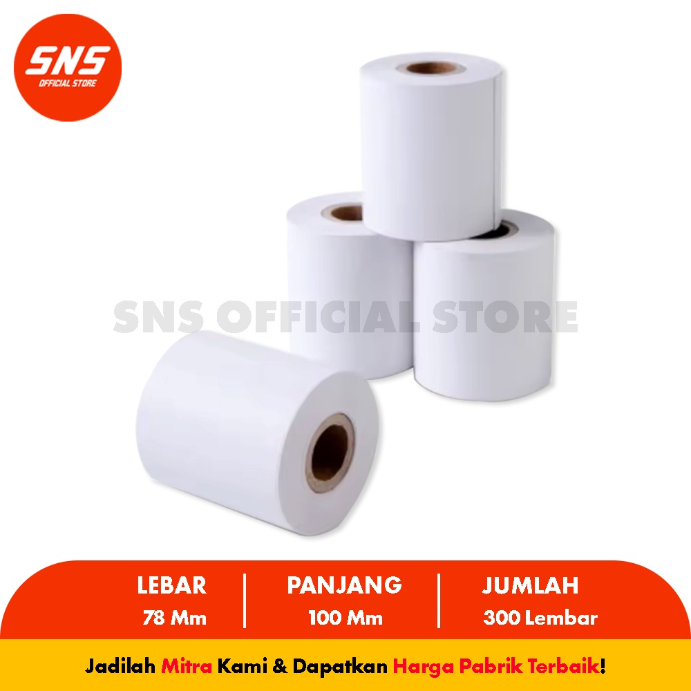 

Label Thermal 78 x 100 mm isi 300 Lembar SNS Kualitas Super!