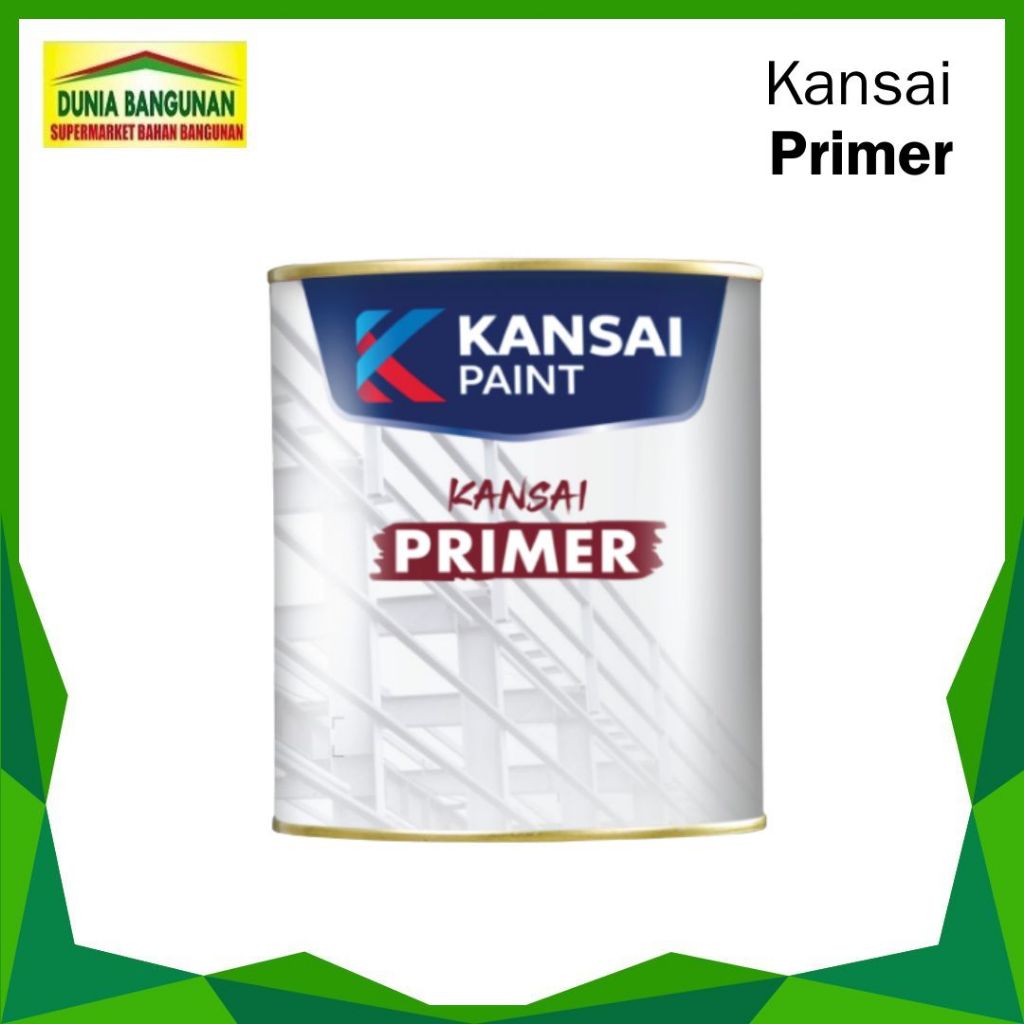 CAT DASAR MENI BESI KAYU KANSAI FTALIT ZINC CHROMATE PHOSPHATE RED OXIDE 1 KG ANTI KARAT / MENI BESI