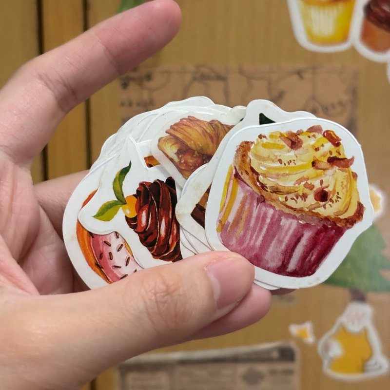 

1 pcs Sticker - makanan donut cake cupcake (bisa pilih satuan tanpa minimal order)