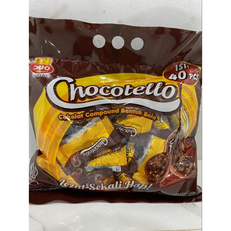 

CHOCOTELLO COKLAT COMPOUND BENTUK BOLA ISI 40 PCS