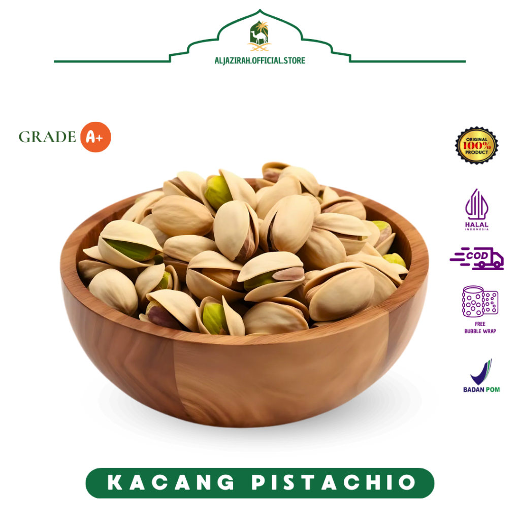 

KACANG FUSTUK PISTACHIO PANGGANG | KACANG ARAB GURIH RENYAH | ROASTED PISTACHIO OLEH OLEH HAJI UMROH