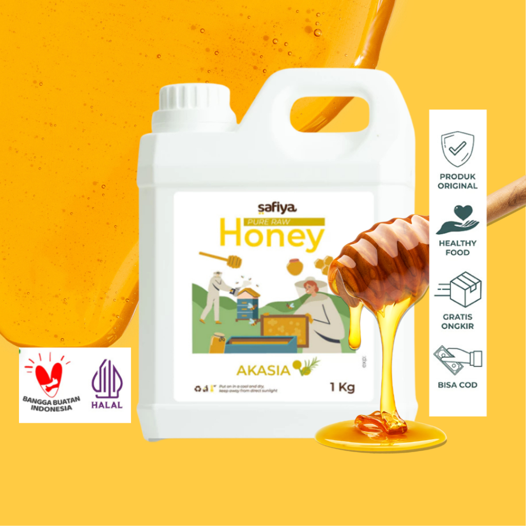 

Madu Murni Akasia Asli 100% Tanpa Campuran1 Kg Safiya - Raw Honey Original