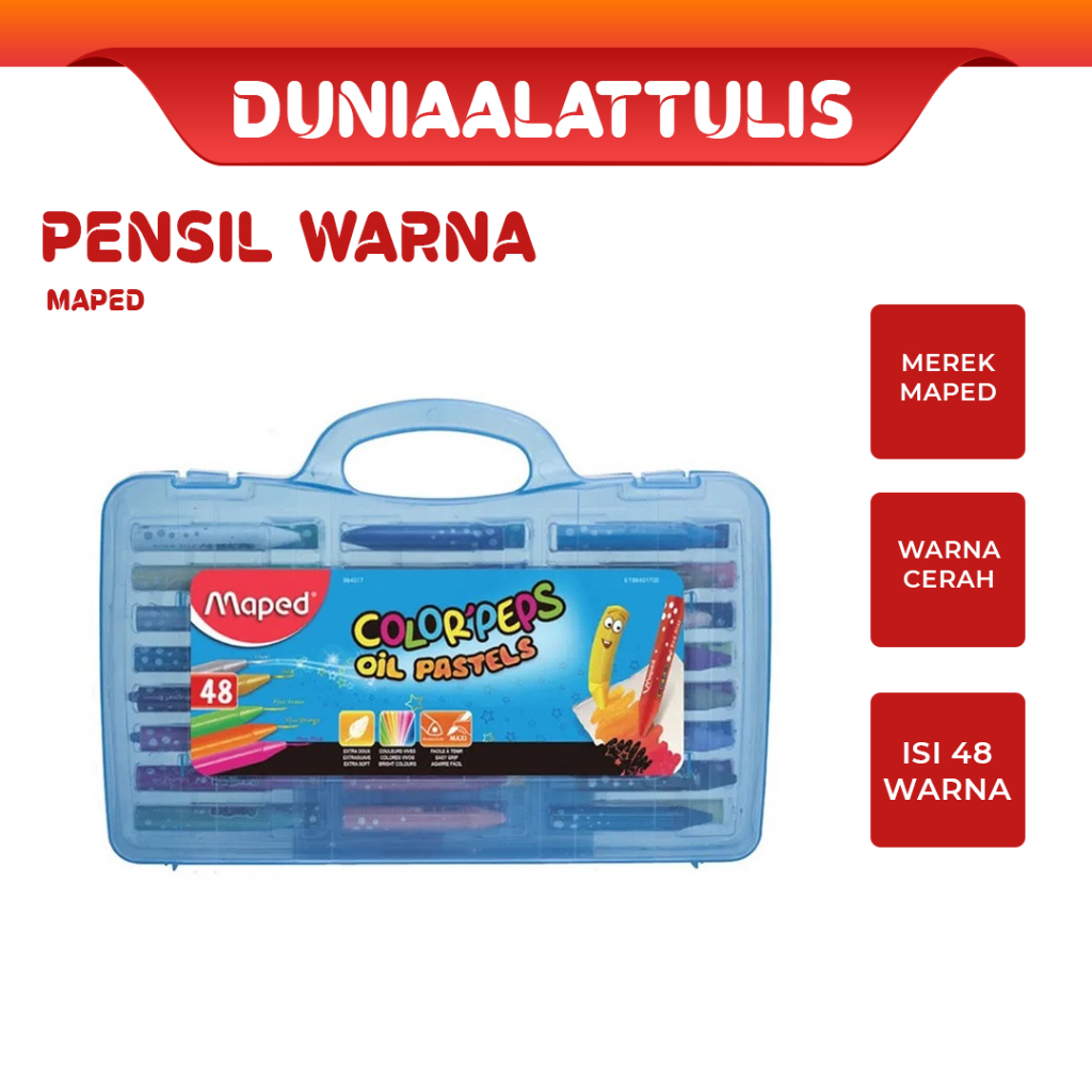 

MAPED - PEWARNA / KRAYON MINYAK LILIN / PASTEL MINYAK / CRAYON OIL PASTEL 48W CARDBOARD 864017