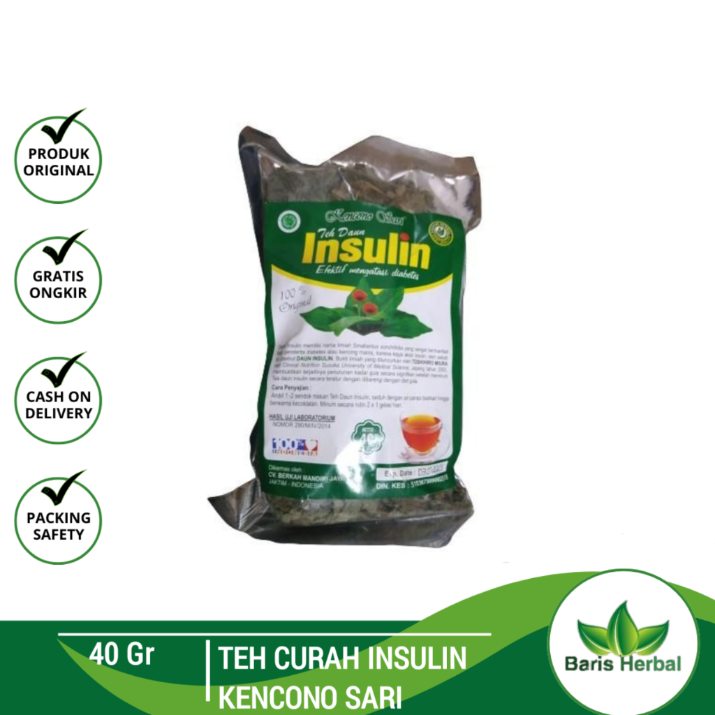 

Teh Daun Insulin Kencono Sari Curah 40gr Orginal