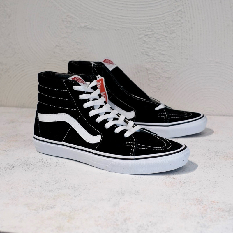 [NOBOX] SEPATU VANS SK8-HI BLACK/WHITE CLASSIC
