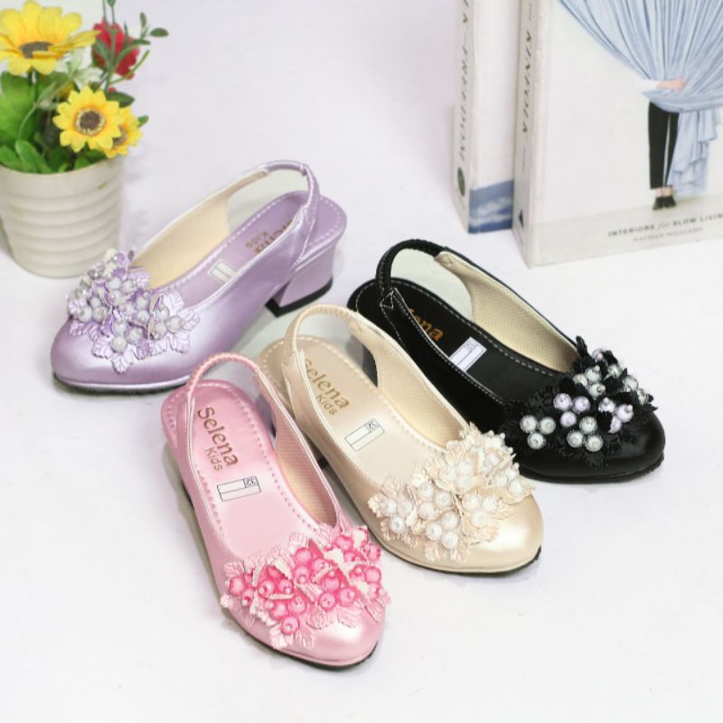 Import Premium Sandal Ring Sandal Anak Perempuan Hak Jinjit Hels Natal Terbaru 2026 Pesta Amak Sanda