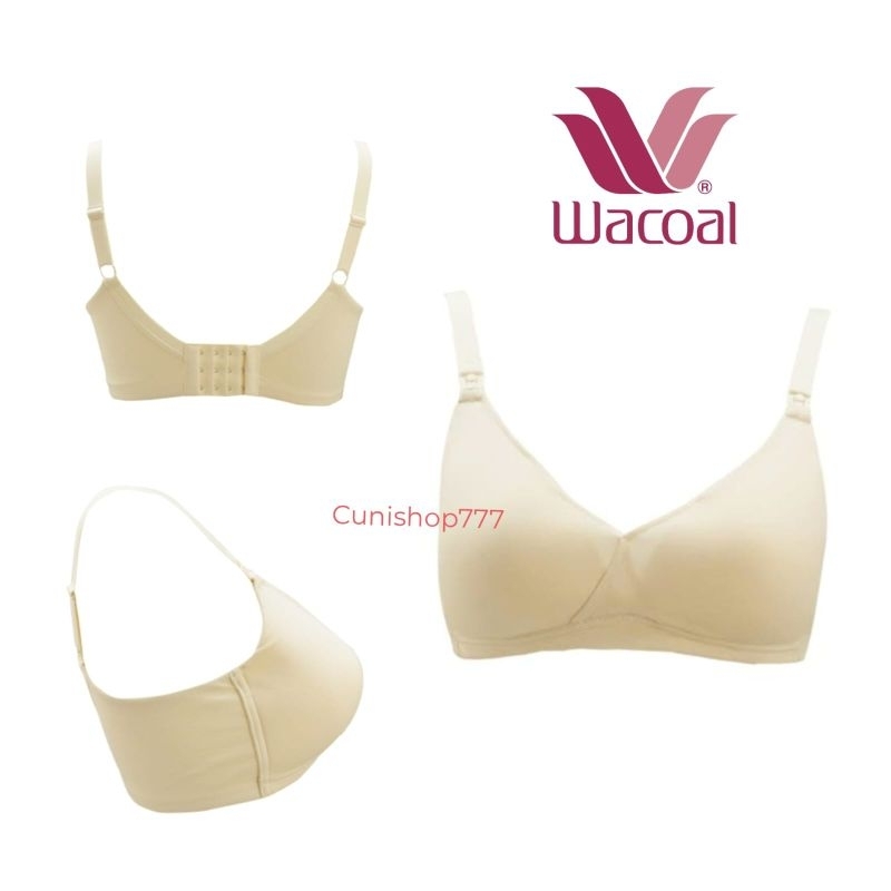 BRA WACOAL MENYUSUI FULL CUP IB 8037 TANPA KAWAT SEAMLESS MATERNITY BH NURSING WANITA IB8037 M L LL 