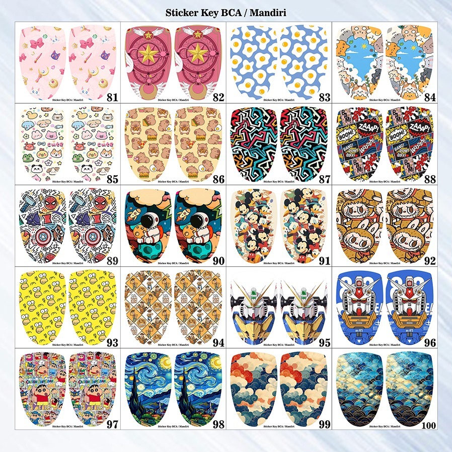 

Stiker Skin Key BCA ( 81-100 )