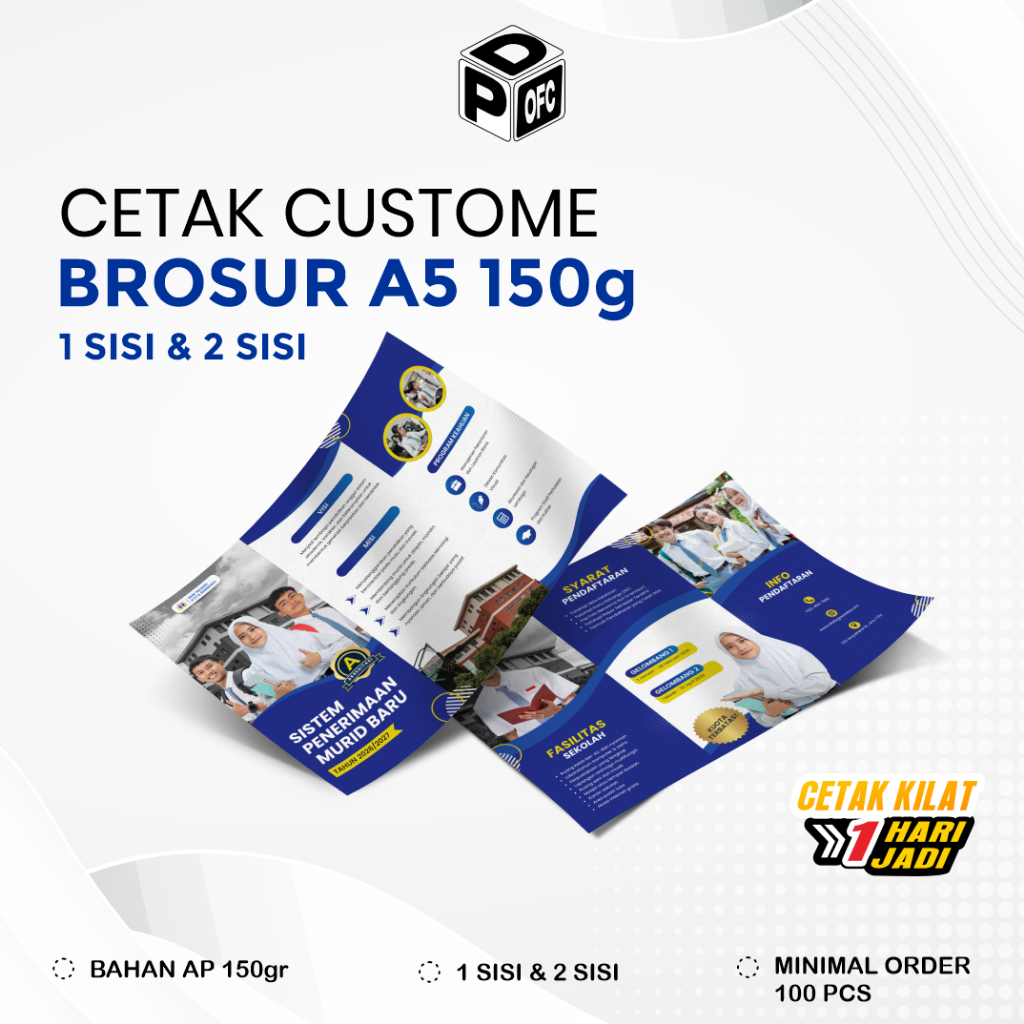 

DISCOUNT CETAK BROSUR A5 MURAH CEPAT BROSUR A5 CEPAT MURAH AP 150 GSM 1 SISI 2 SISI MURAH TERPERCAYA