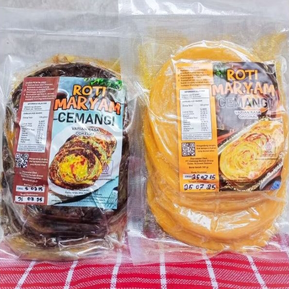 

Roti Maryam Frozen Isi 5 | Original Coklat Pandan | Roti Maryam Makassar