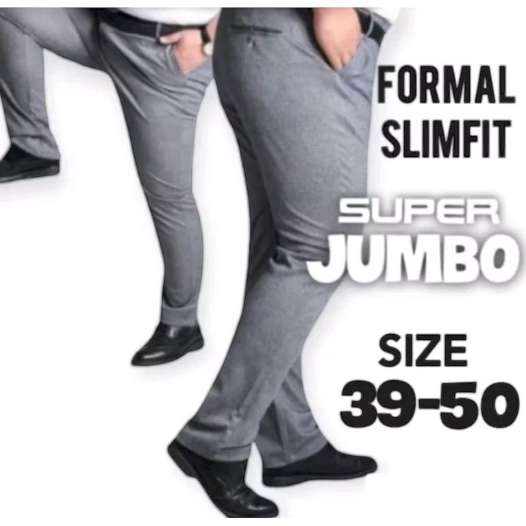 KODE L52S Celana Formal Celana Kantor Celana Pria Celana Kerja Celana Slimfit Jumbo
