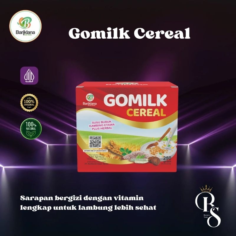 

GOMILK CEREAL|| 1 Box isi 10 sachet || Sarapan Sehat