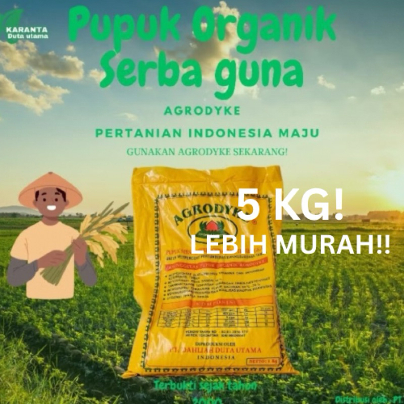 Agrodyke pupuk organik ( ORIGINAL ) per 5kg
