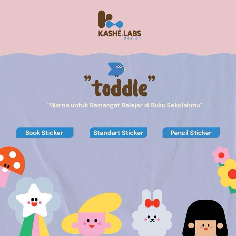 

KASHE.LABS Sticker Nama Buku Dan Peralatan Sekolah Custom Unik Colourful
