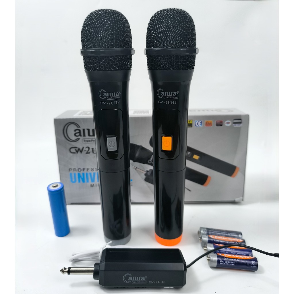 Professional Microphone MIC Double WIRELESS AIWA CW 2 UHF ,MICROPHONE AIWA CW2 UHF ,MIC AIWA UHF ,MI