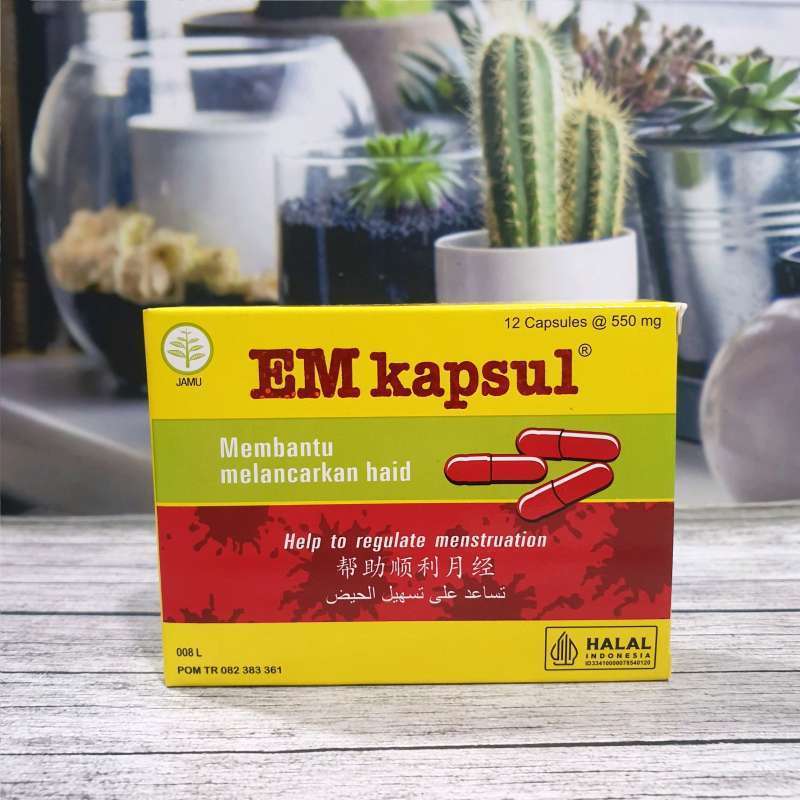 Em Kapsul | Kapsul Membantu Melancarkan Haid | Em Capsule 12 Kapsul