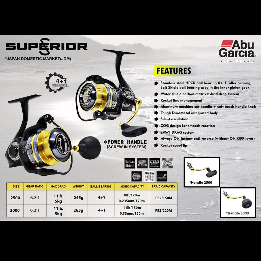Reel pancing Spinning ABU GARCIA SUPERIOR 3000MSH