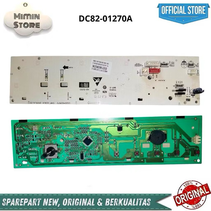 SAMSUNG WW70T3020WW, Modul pcb display mesin cuci samsung front loading original WW70T3020WW
