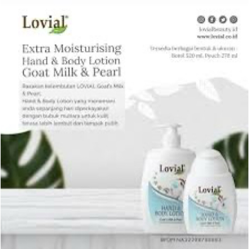 LOVIAL HAND & BODY LOTION MOISTURIZING & brightening