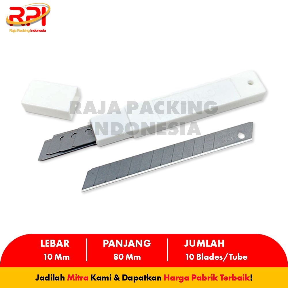 

Isi Pisau Cutter Kecil / Refill Cutter Kecil H-300 (1 Tube isi 10 Pcs) RAJA PACKING INDONESIA