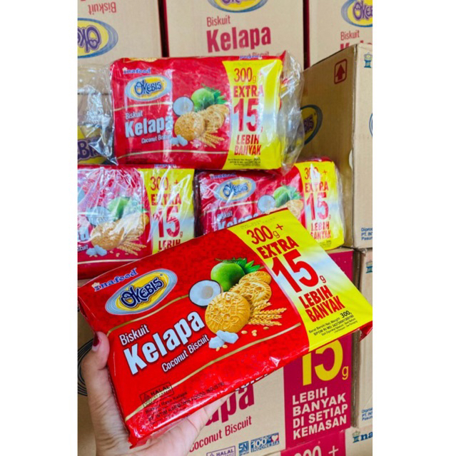 

Okebis kelapa extra 300gr 1 dus isi 28pcs