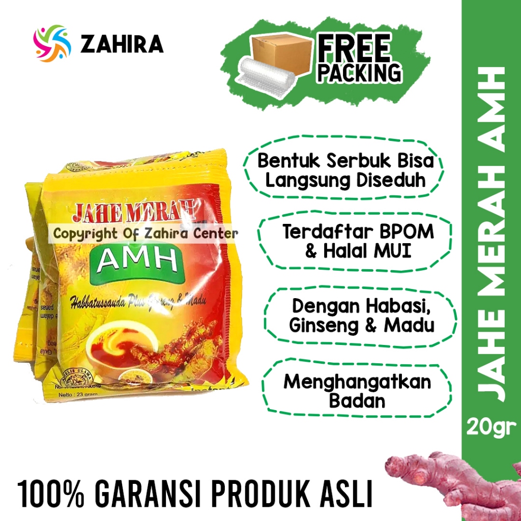 

JAHE MERAH AMH KUNING SULE ASLI Dengan Ginseng Habatussauda Madu Propolis Susu Kesehatan Imun MPASI