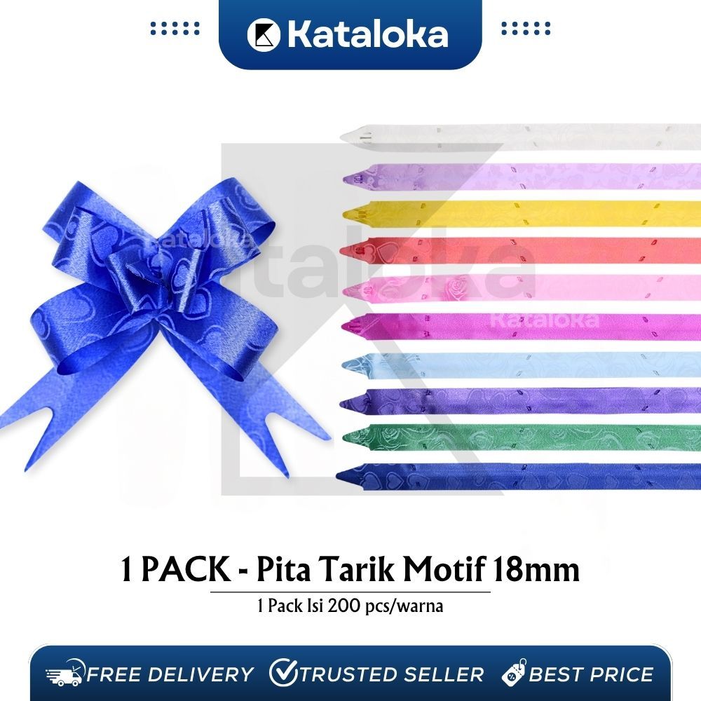 

1 Bungkus isi 200 Pcs JEDI Pita TARIK Motif RANDOM! 18 mm Serut Parcel Kado Souvenir Motif 18 mm