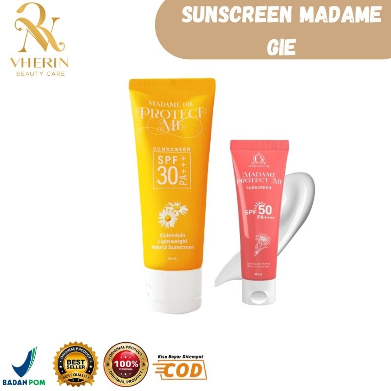 Sunscreen Madame gie Spf 30 PA++++ with calendula/Sunscreen Madame gie Spf 50 Pa++++