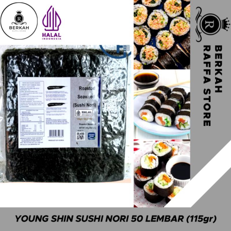 

NORI YOUNG SHIN SUSHI NORI HALAL 50 LEMBAR 115gr / YOUNG SHIN EKONOMI ECO