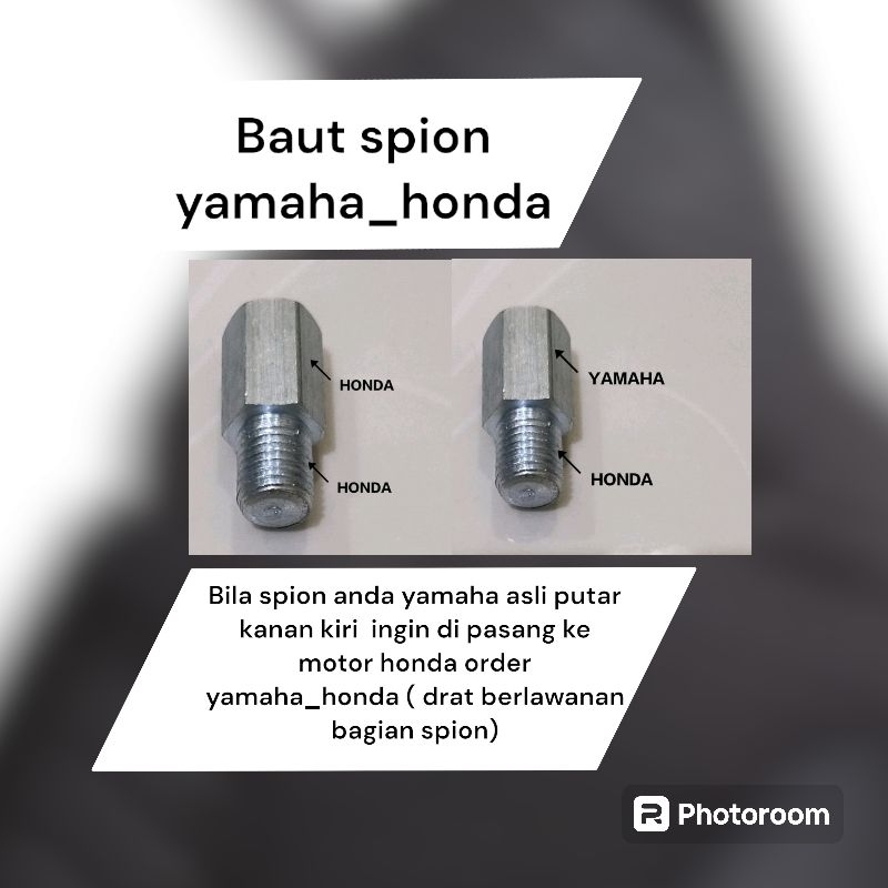 baut sambungan spion YAMAHA14 KE MOTOR HONDA14 2pcs / baut sambungan spion / adaptor spion / peningi