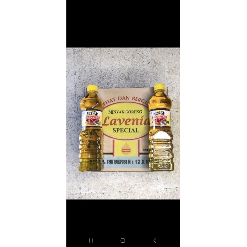 

minyak goreng 800ml kemasan botol lavenia 6pcs