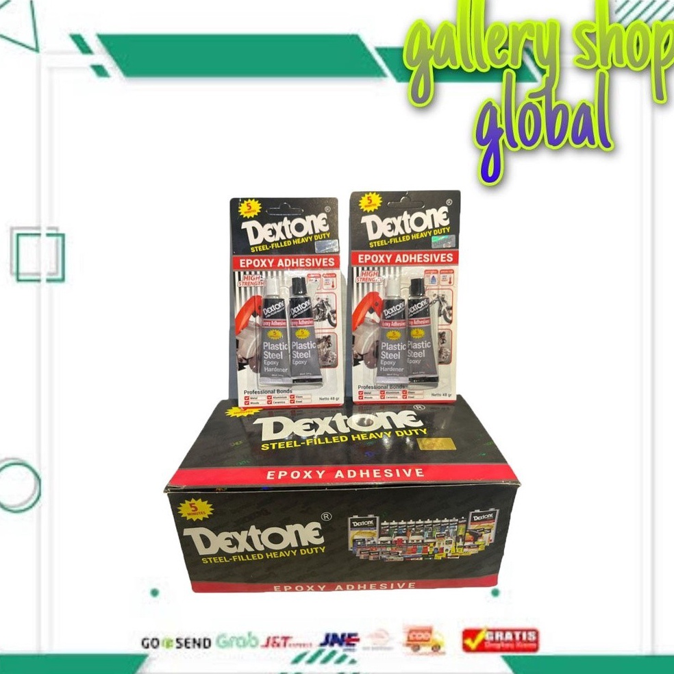 

KODE H85L LEM BESI DEXTONE 5 MENIT EPOKSI 48 Gram perkotak isi 12pcs
