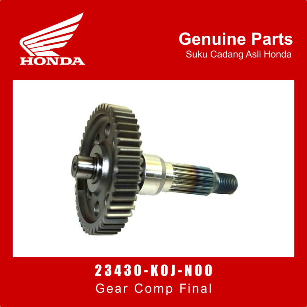 GEAR COMP FINAL 45T HONDA GENIO | 23430-K0J-N00 | GEAR COMP,FINAL (23430K0JN00) ORIGINAL AHM