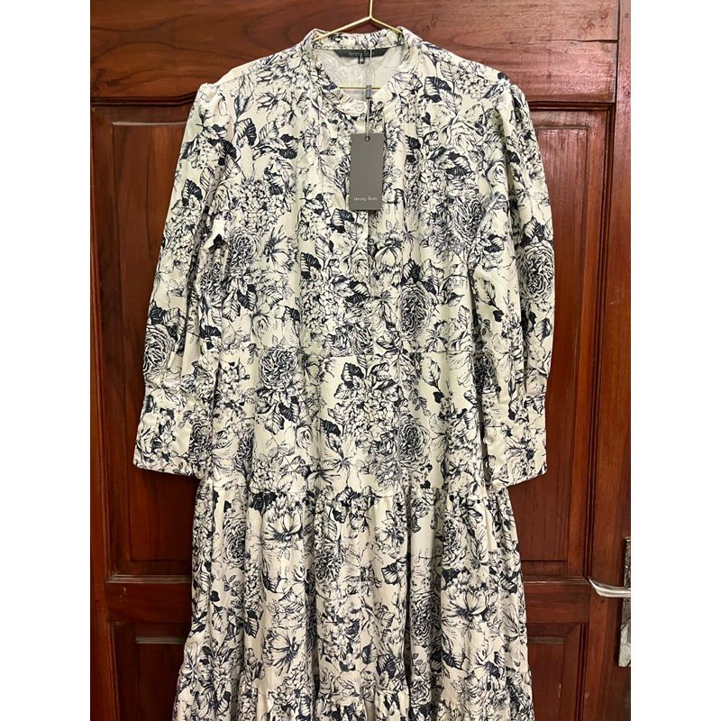 New benang jarum le jardin maxi blue dress size m