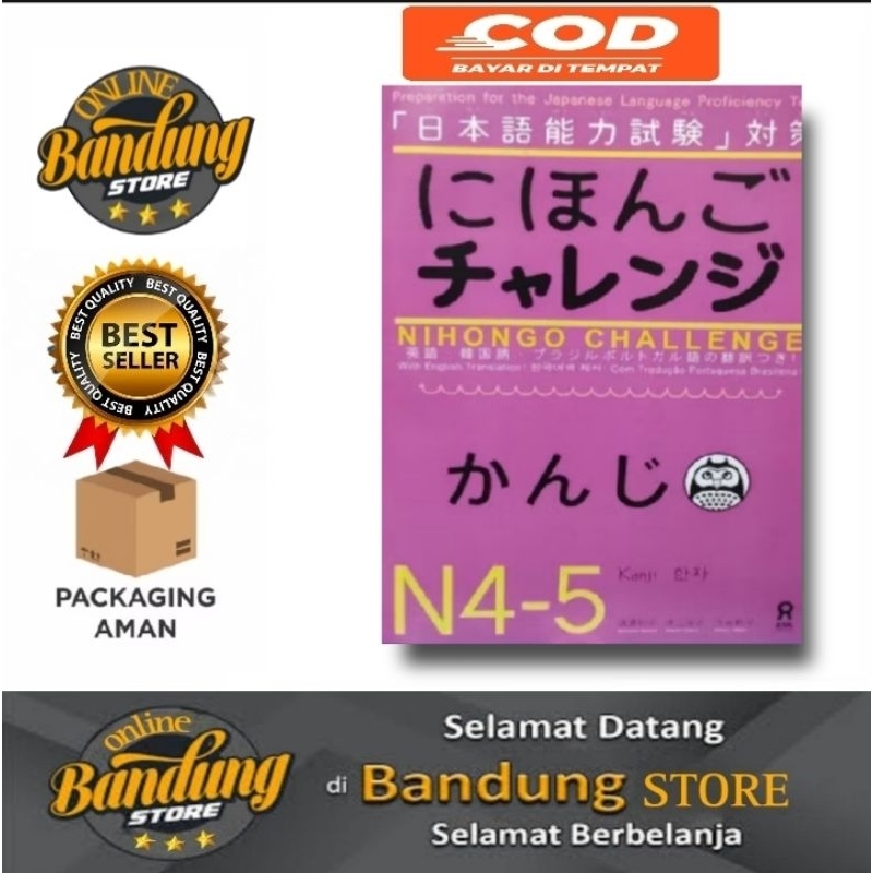 buku nihongo bahasa jepang challenge n4 - 5 kanji
