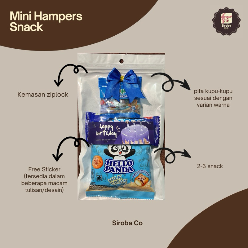 

[BELI 20 GRATIS 1 BERLAKU KELIPATAN] MINI GIFT SNACK BIRU - MINI HAMPERS SNACK ULANG TAHUN CUSTOM WARNA - MINI HAMPERS MURAH