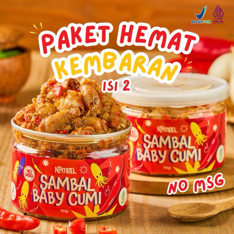 

Nambel - Paket Hemat Kembaran - Sambal isi 2 - Varian Sama - NO MSG - Sambal Lauk