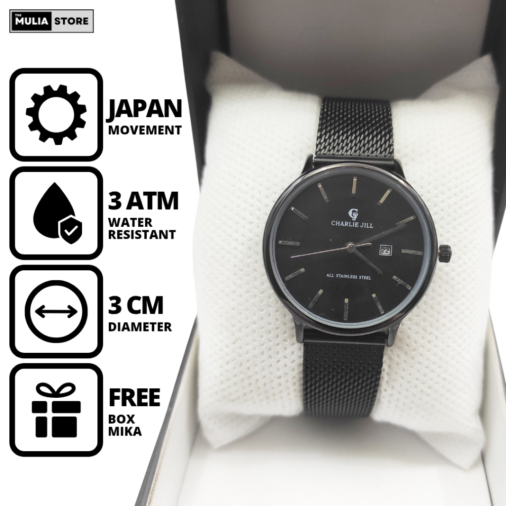 CHARLIE JILL Jam Tangan Wanita Charlie Jill 1596 L Tanggal Analog