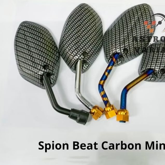 Spion Carbon Karbon Beat Mini Universal Honda Yamaha Vario Supra Mio Scoopy Fino PVM variasi