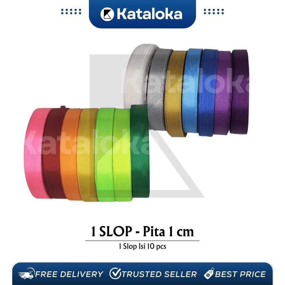 

1 Slop (10 Pcs) Pita Satin 0.5 INCH / 1 CM