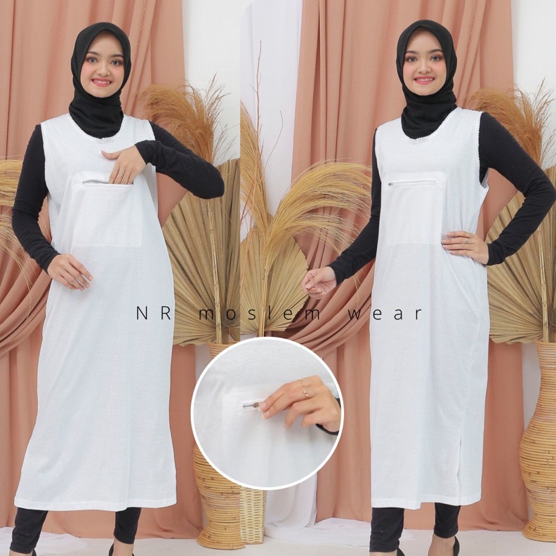 KODE P85D DALAMAN GAMIS BERKANTONG SINGLET GAMIS SLETING DADA INNER DALEMAN GAMIS WANITA  PERLENGKAP