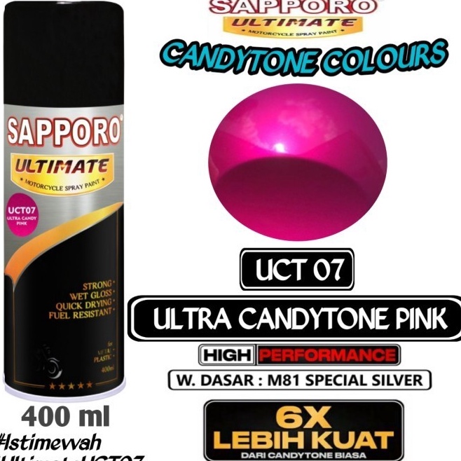 

KODE A89H UCT7 ULTRA CANDY PINK SAPPORO ULTIMATE 4ml Cat Semprot Pylok Pilok