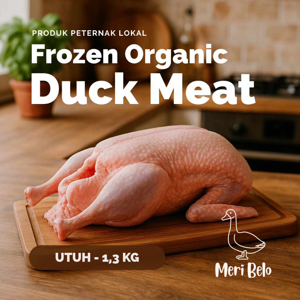 

Daging Bebek Organik Utuh Berat Sekitar 1,3 Kilogram [Frozen]