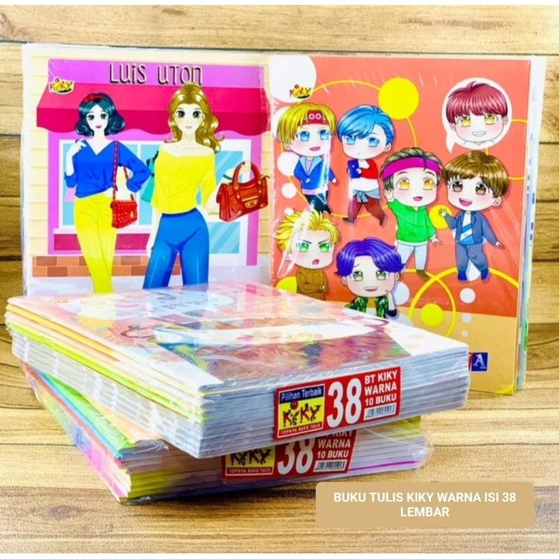 

BUKU TULIS KIKY WARNA ISI 38 LEMBAR/BUKU TULIS ISI 38 MURAH