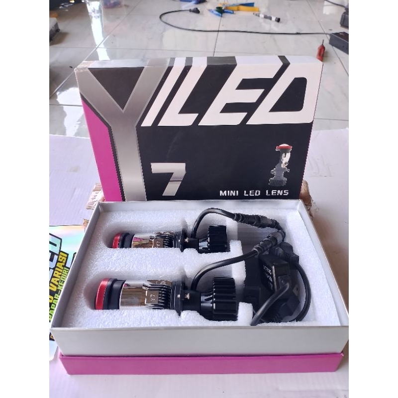 LED H4 Y7D mini projector - mini projie h4 super terang 50watt 12v-24v