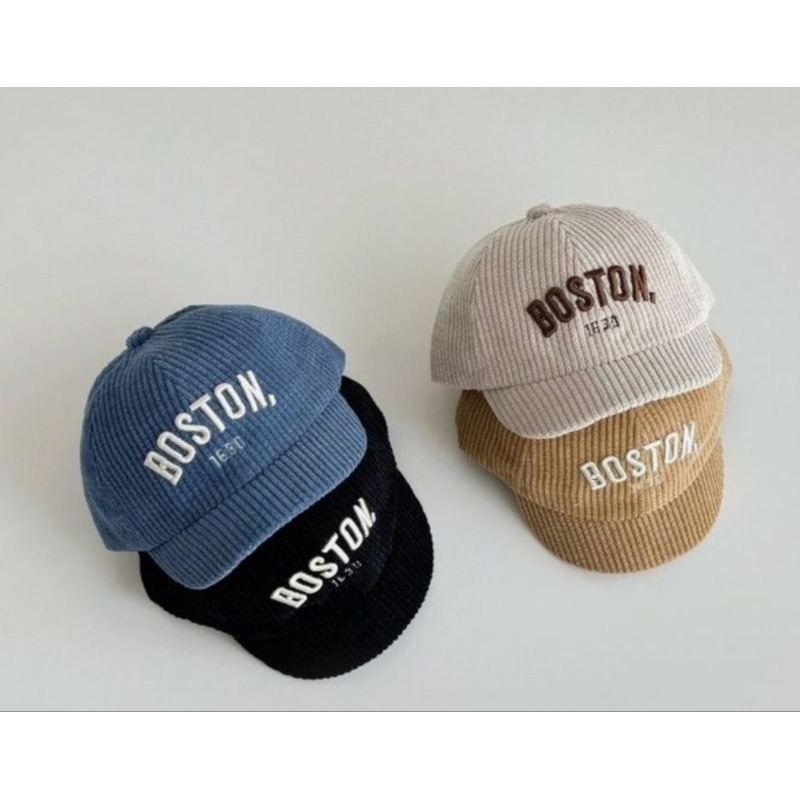 Topi baseball anak corduroy unisex 1-5 tahun fashion anak