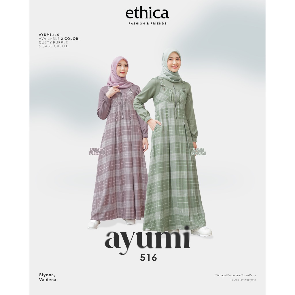 Ethica - Gamis Wanita Tartan Modern - Ayumi 516